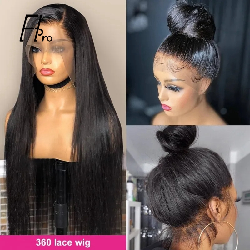 Pre-plucked 360 Lace Frontal Wig Straight Virgin Hair 180% Density